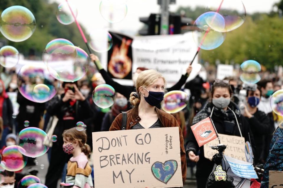 Die Demonstranten fordern mehr Tempo im Kampf gegen die Klimakrise.<span class="copyright">Kay Nietfeld / dpa</span>