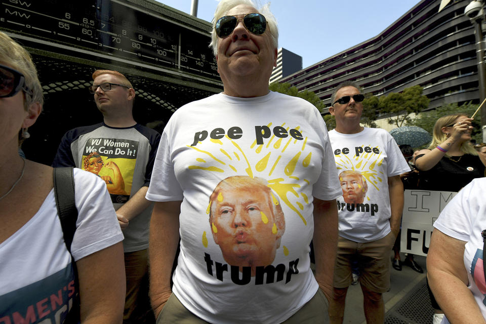 Protest against U.S. President in Melbourne