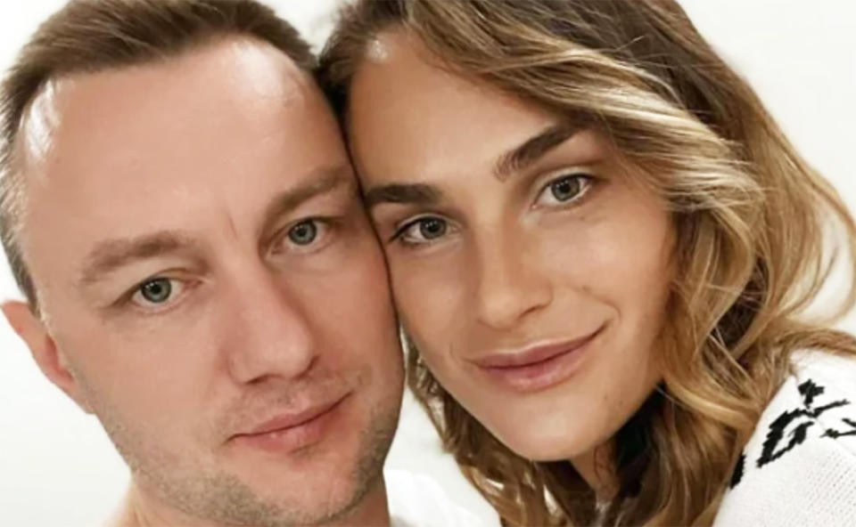 Aryna Sabalenka, pictured here with boyfriend Konstantin Koltsov. 