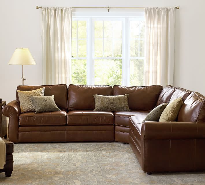 Pearce Roll Arm Leather Sectional