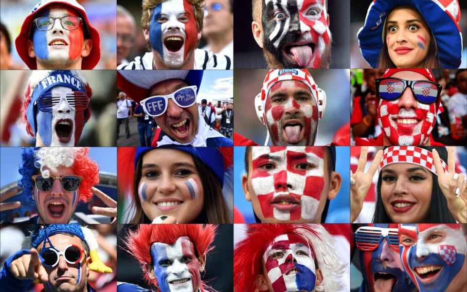 Supporters of France and Croatia will be out in full force today. - AFP