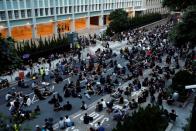 Extradition bill protest outside Department of Justice in Hong Kong