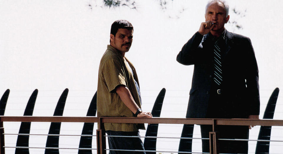 Luis Guzman and Terence Stamp in "The Limey"