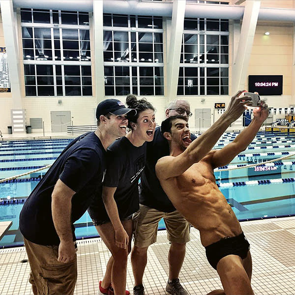 Michael Phelps Shares Photo of His Insane Abs in Last Swim