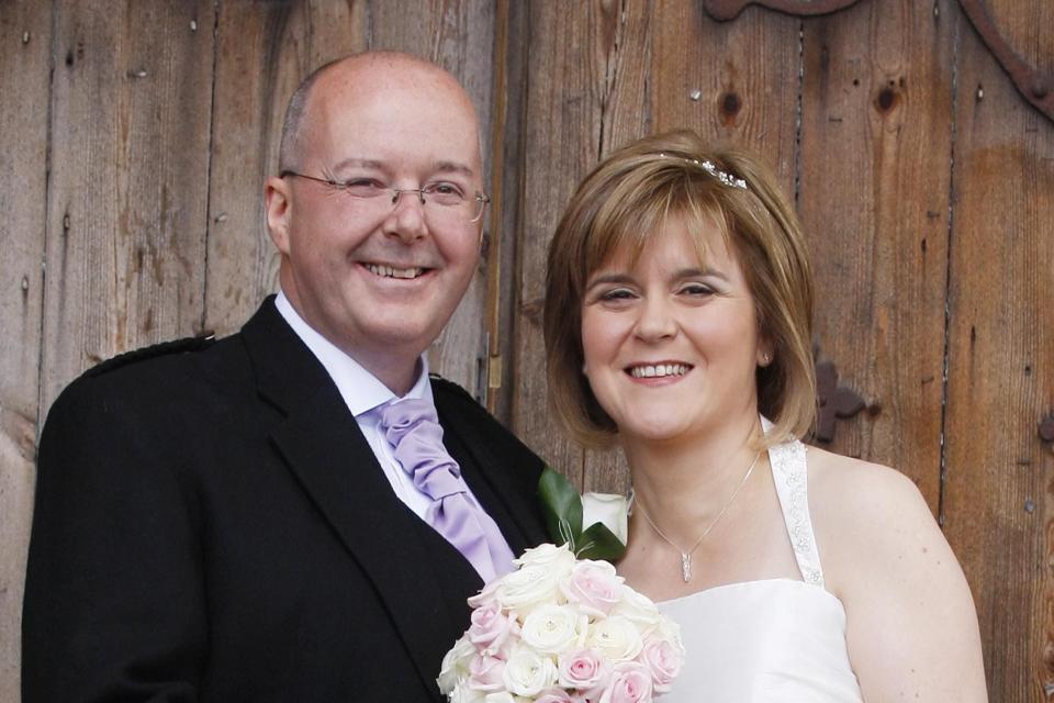 Ms Sturgeon on her wedding day with husband in 2010 (PA Wire)
