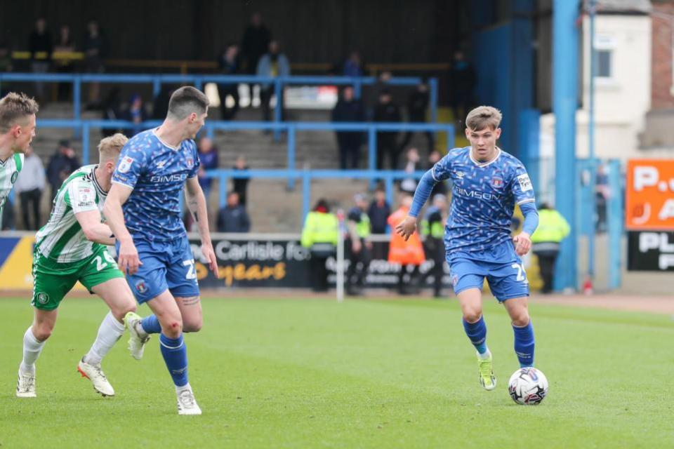 News and Star: Fitzpatrick replaced Jack Armer in the second half against Wycombe