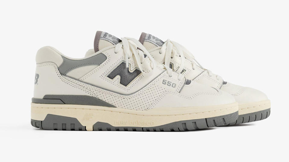 Aime Leon Dore x New Balance 550 Sneakers in the grey colorway. - Credit: Aime Leon Dore
