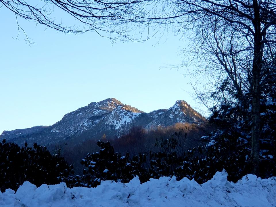 Grandfather Mountain is seen in the distance in this file photo. Wind chills at the 5,946-foot-high peak in Avery, Caldwell and Watauga counties dipped to minus 45 degrees Dec. 23, 2022.