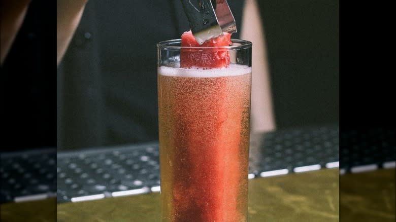 Cocktail with watermelon