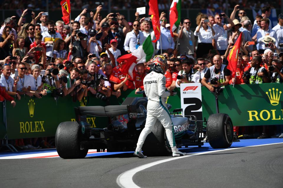 I’m outta here: Hamilton walks away from parc ferme, dodging an on-track interview in the process