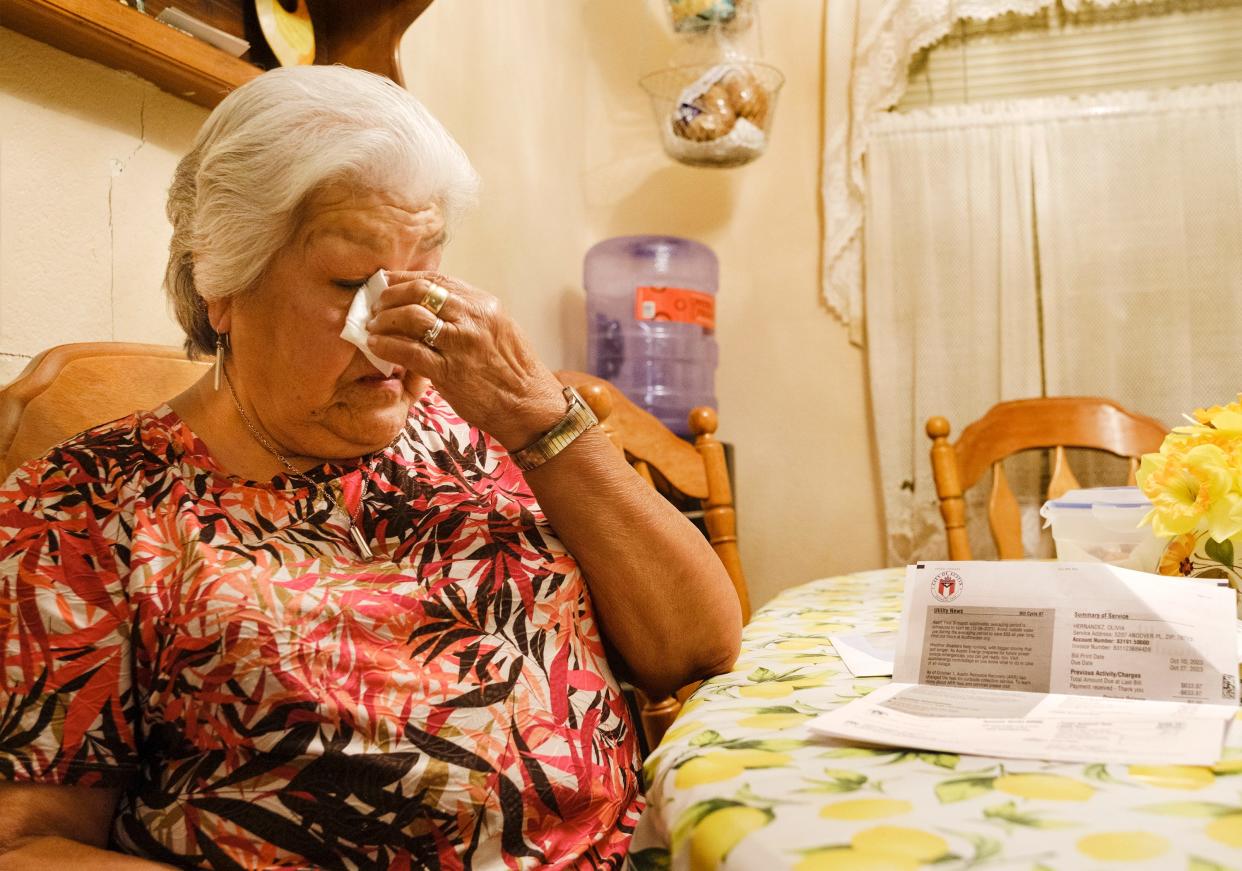 Olivia R. Hernandez, 82, needs many repairs to the home her late husband, Manuel, bought 52 years ago. Repairs could help lower the utility bills, which have become unaffordable because of plumbing leaks and heating and air conditioning problems.