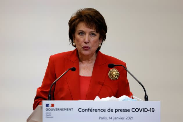 Roselyne Bachelot, la ministre de la Culture, lors d'une conférence de presse le 14 janvier 2021 à Paris, en France.  (Photo: POOL New via Reuters)