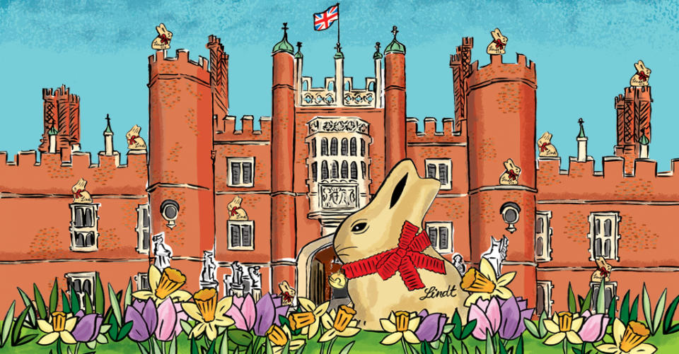 <p><span>If you’re a fan of Lindt Easter Bunnies then head to Hampton Court. Keep your eyes peeled for the golden bunnies and try not to get truly lost in the magic maze.<br></span><br></p><p><span><i>Event takes pace 1-17 April. Find out more </i><a rel="nofollow noopener" href="http://www.hrp.org.uk/hampton-court-palace/whats-on/easter-at-hampton-court-palace/#gs.Fnpeefk" target="_blank" data-ylk="slk:here.;elm:context_link;itc:0;sec:content-canvas" class="link "><span><i>here.</i></span></a></span><br></p> 