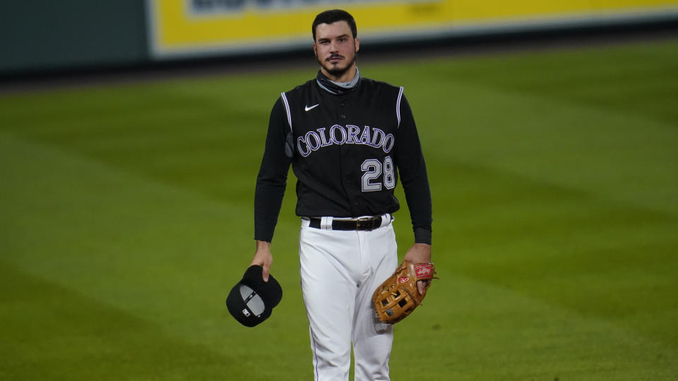 Colorado Rockies third baseman Nolan Arenado (28) 