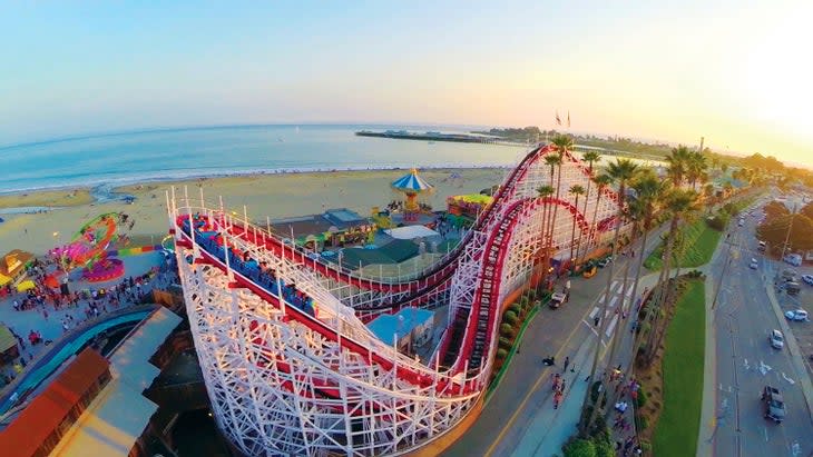 Roller coaster at the Santa Cruz Beach Boardwalk