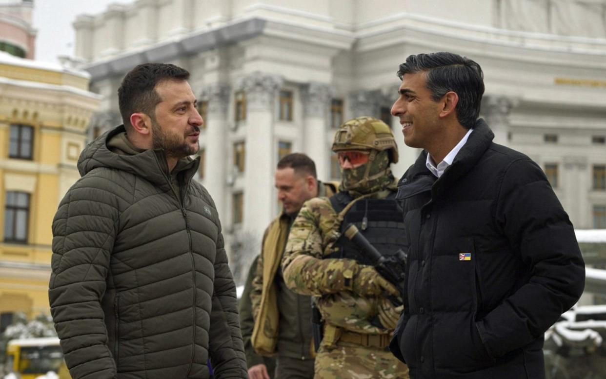 Volodymyr Zelensky and Rishi Sunak during the Prime Minister's visit to Kyiv in November last year - Ukrainian Presidential Press Office