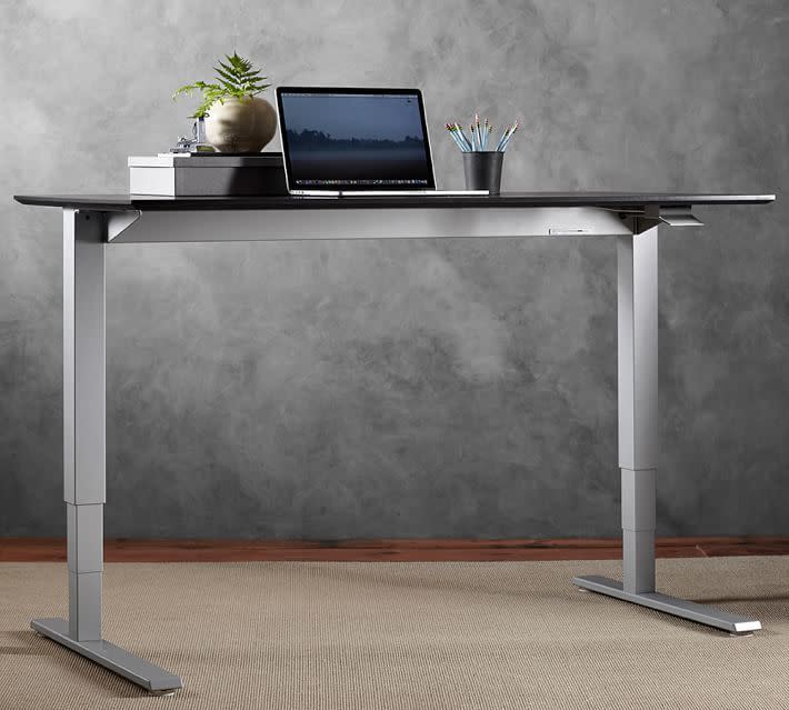 11) Humanscale Sit-Stand Desk Small Silver Base