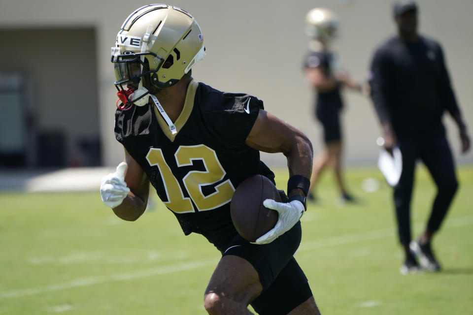 New Orleans Saints wide receiver Chris Olave (12) 