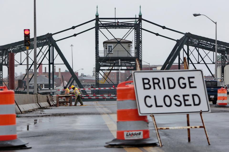 The New Bedford-Fairhaven Bridge is often closed due to repairs, including for the entire year in 1995.