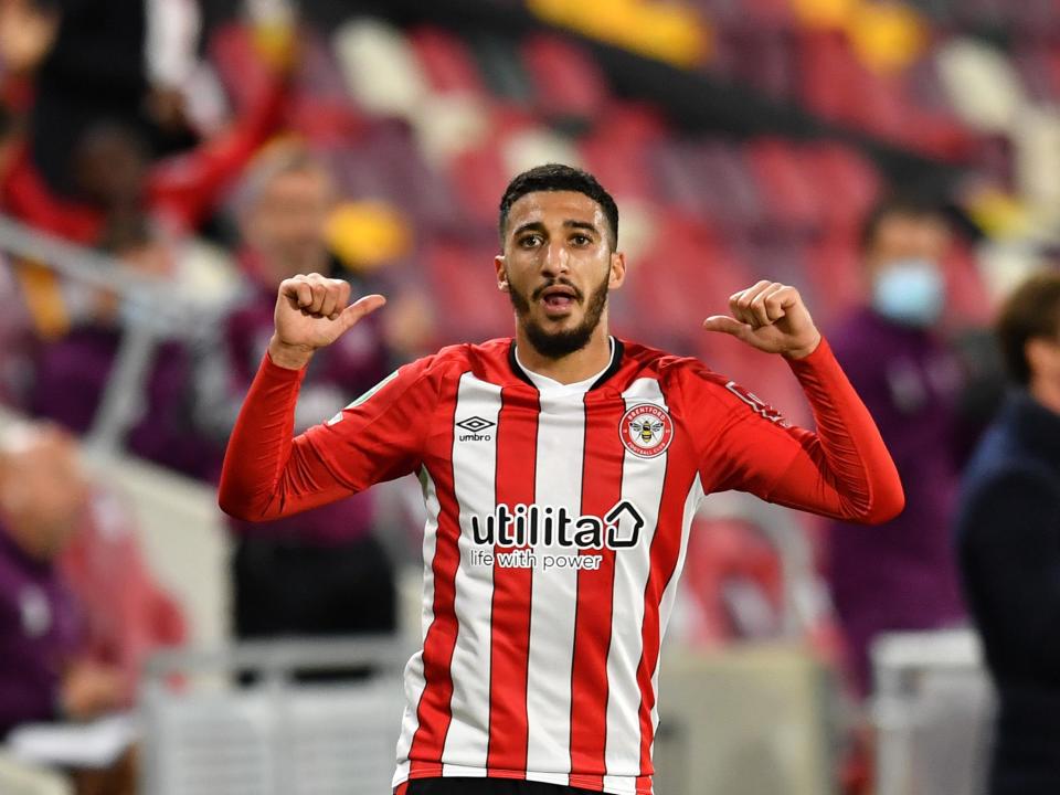 Said Benrahma celebrates scoring a spectacular goal against Fulham (Getty)