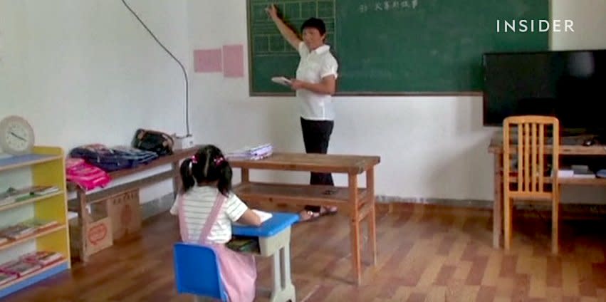 china school one student