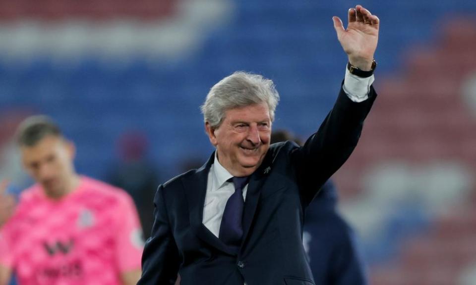 Roy Hodgson salutes Crystal Palace’s fans on a night when he got a rousing send-off.