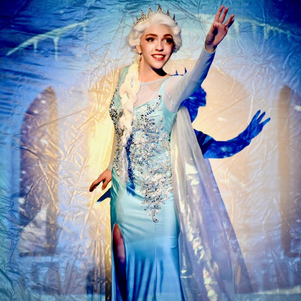 Mallory Greisl as Elsa  in Young Actors Theatre production of Disney's "Frozen Jr.," set for April 8-16, 2022.