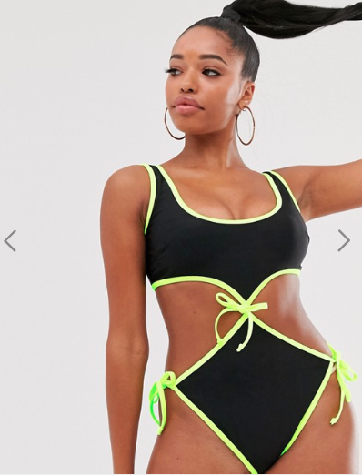 Anna's black one piece is on ASOS for $28. Photo: ASOS