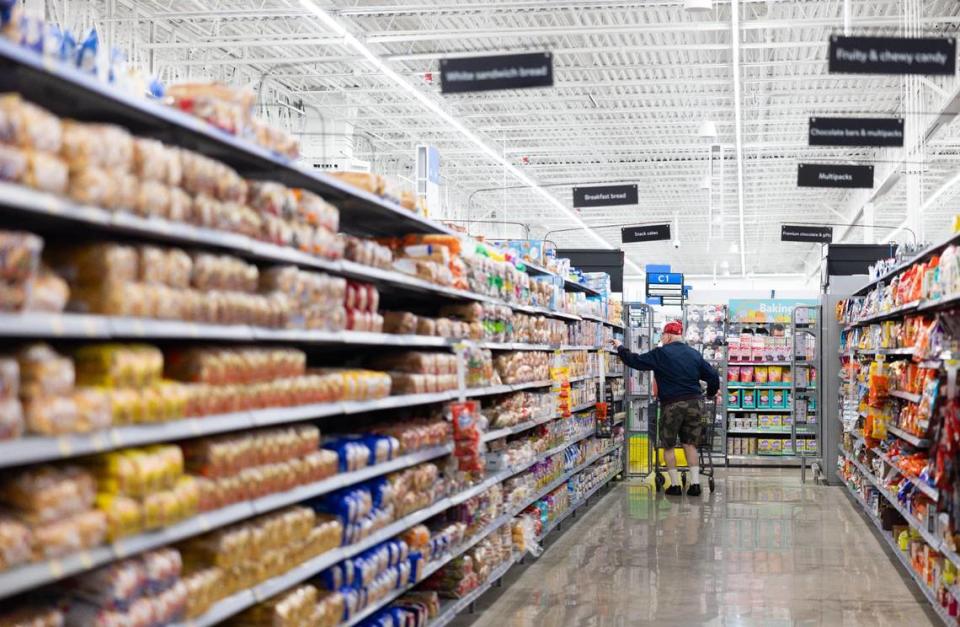 Walmart continues to be the top choice for shoppers, which is the No. 1 grocery store by market share, according to industry sales tracking firm Chain Store Guide. Shown is the Walmart at The Arboretum that reopened Wednesday, March 27, 2024, as a supercenter.