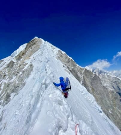 Final section before summiting Tengkangpoche.