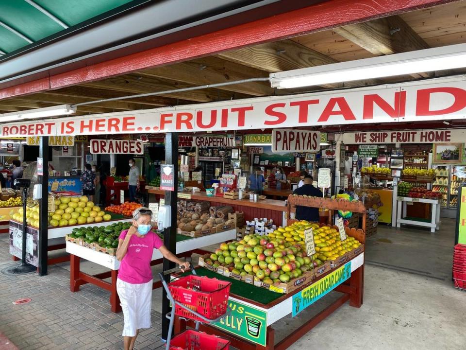 Robert is Here fruit stand.