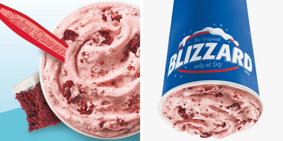 Dairy Queen's Red Velvet Cake Blizzard Is Swirled With Cake Pieces