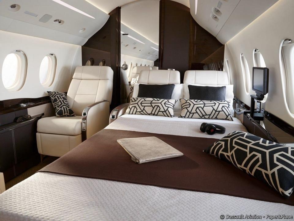 interior of private jet