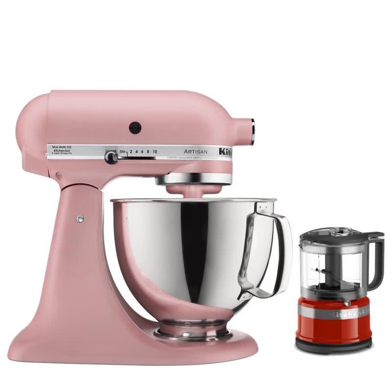 KitchenAid 4.8公升5Q桌上型攪拌機(霧玫瑰)。（圖／品牌業者提供）