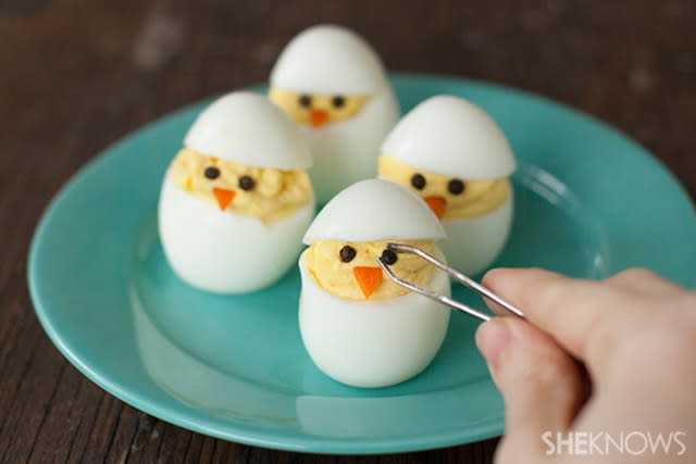 Turn your deviled eggs into hatching chicks 