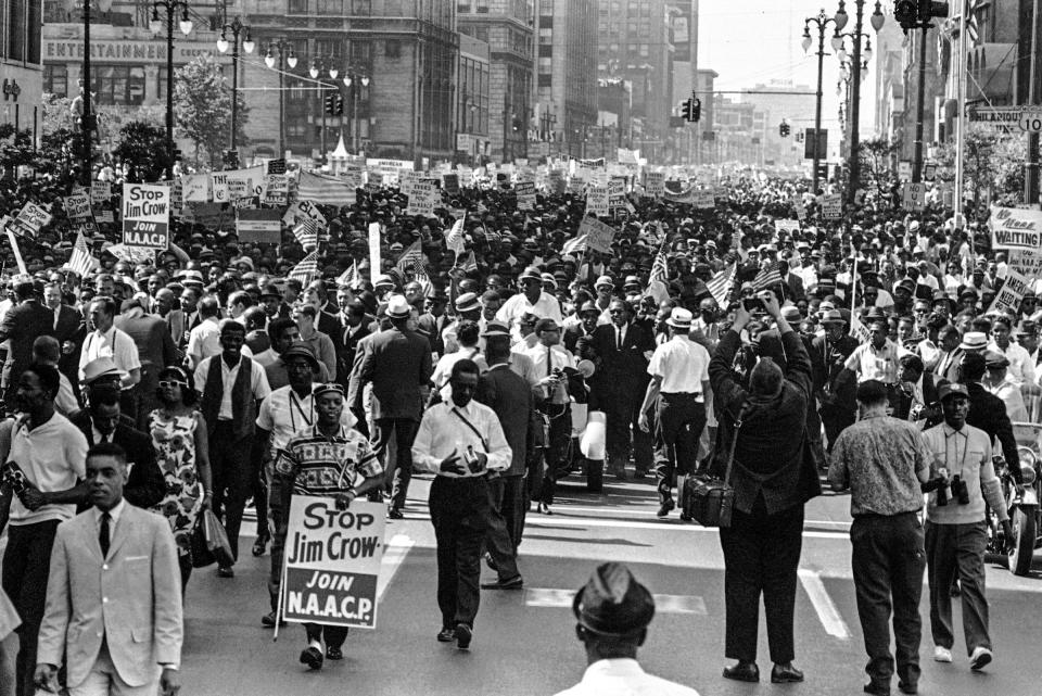 Members of Detroit’s civil rights establishment, including the NAACP, were slow to get behind the march in the preceding weeks. They considered the Rev. C.L. Franklin and fellow organizer the Rev. Albert Cleage Jr. outsiders unworthy of their support.