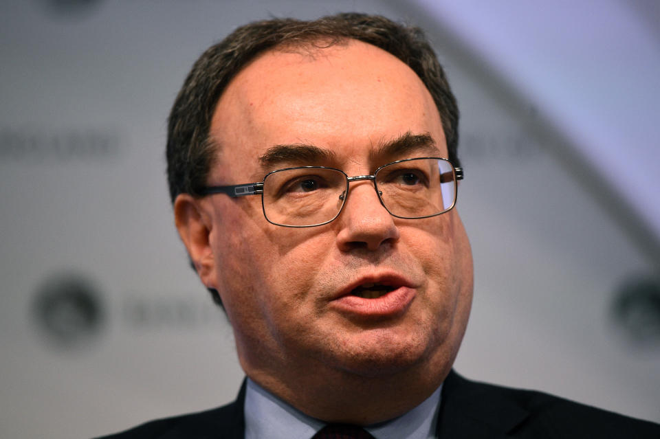 Chief Executive of the Financial Conduct Authority Andrew Bailey speaks at a press conference at the Bank of England in London, Britain February 25, 2019. Kirsty O'Connor/Pool via REUTERS