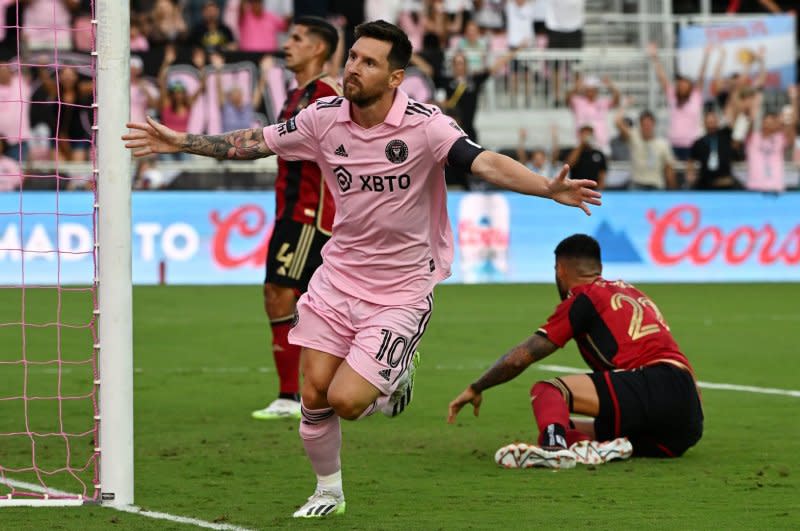Lionel Messi of Inter Miami CF helped the Herons earn four points through their first two games. File Photo by Larry Marano/UPI