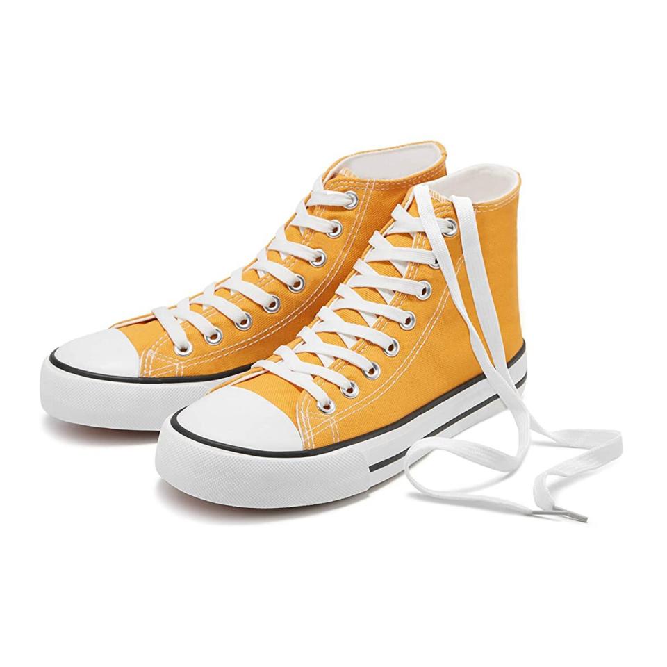 Womens High Top Canvas Sneakers