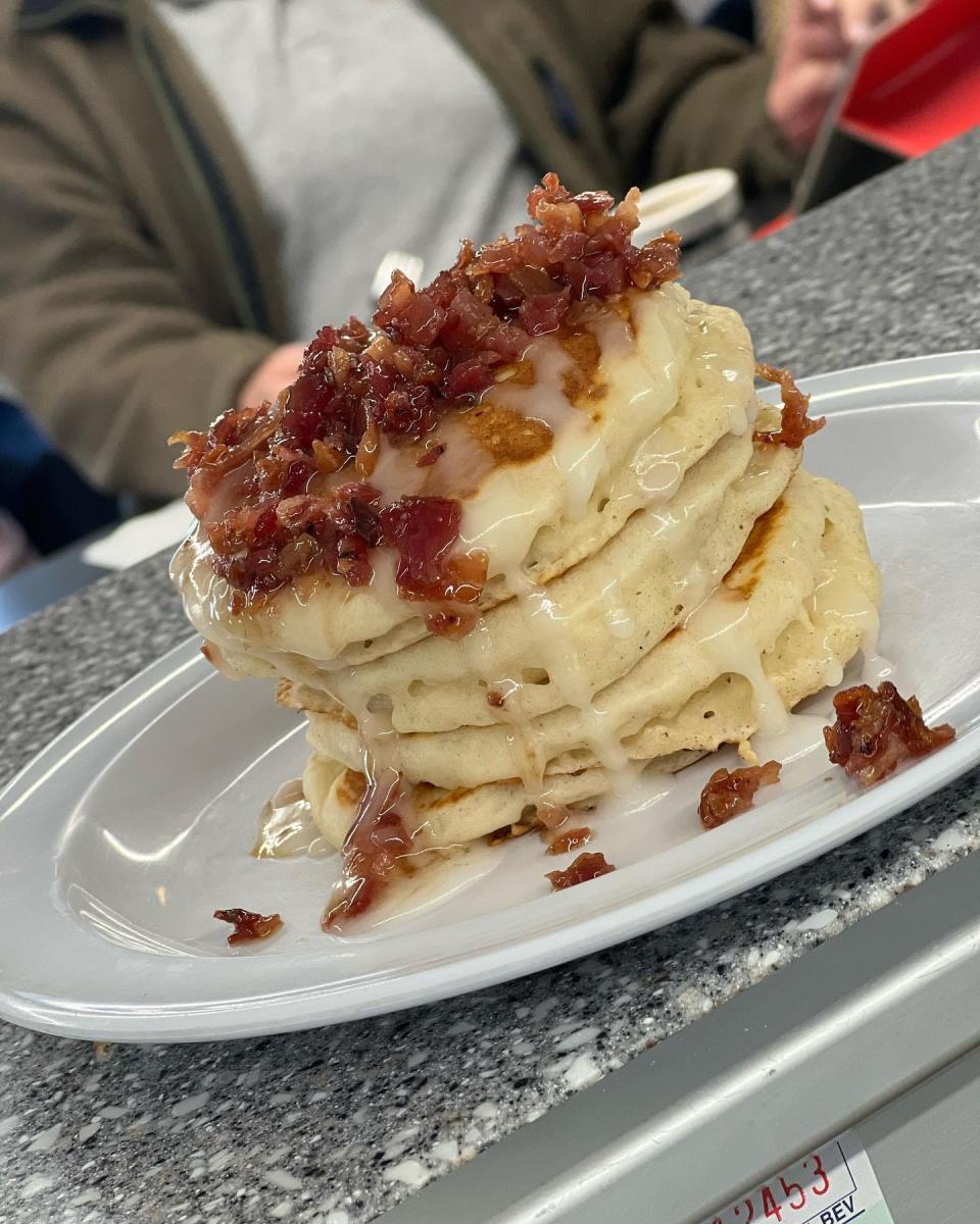 Lexi-Lu's Place in Westport is serving up maple bacon churro pancakes.