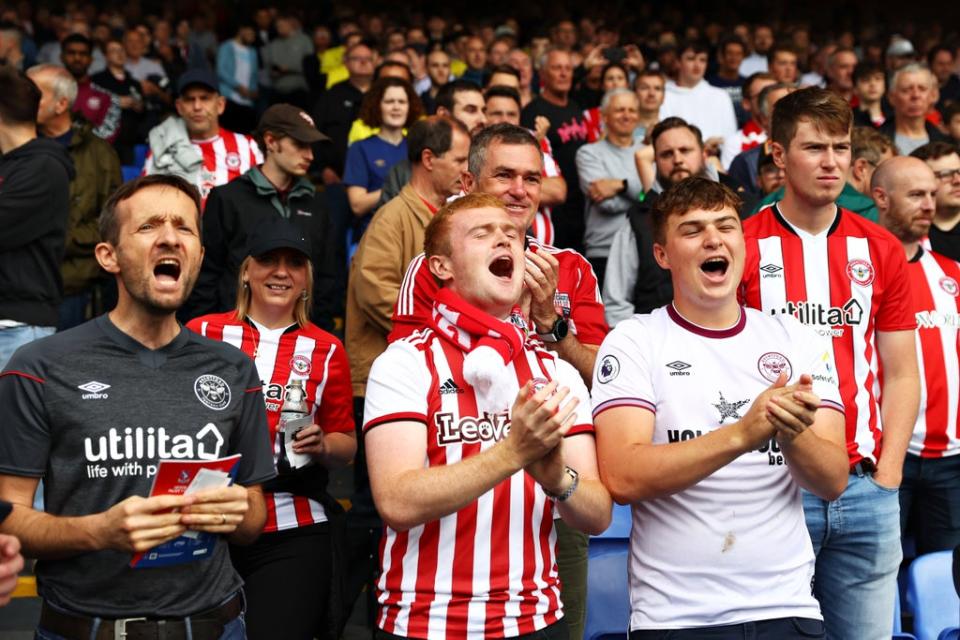 Brentford’s travelling supporters gave as good as they got (Getty Images)