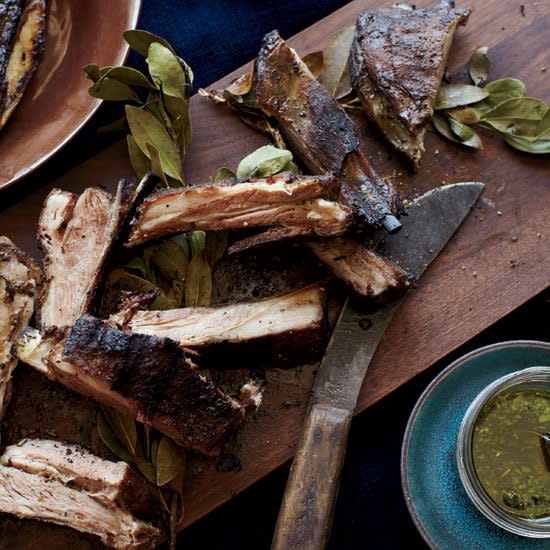 Grilled Lamb Ribs with Chimichurri