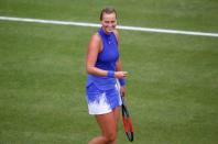 Tennis - WTA Premier - Aegon Classic - Edgbaston Priory Club, Birmingham, Britain - June 23, 2017 Czech Republic's Petra Kvitova celebrates winning her quarter final match against France's Kristina Mladenovic Action Images via Reuters/Peter Cziborra