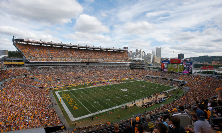 A general view of the Pittsburgh Steelers stadium.