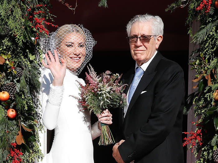 Cristina Reyes el día de su boda 