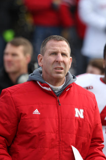 Nov 28, 2014; Iowa City, IA, USA; Nebraska Cornhuskers head coach Bo Pelini looks on during their game against the Iowa Hawkeyes at Kinnick Stadium. (Reese Strickland-USA TODAY Sports)