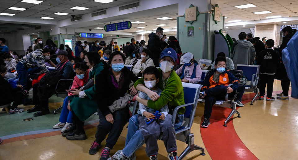 Footage of Chinese hospitals being overrun with patients has sparked concern in the medical community. Source: Associated Press. 