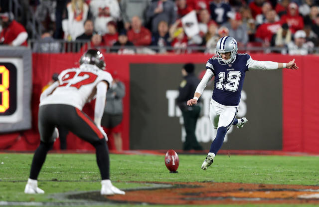 NFL 2023: Tampa Bay Buccaneers vs Dallas Cowboys score, Dallas Cowboys  kicker Brett Maher has historically bad night which left quarterback Dak  Prescott fuming