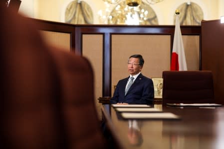 Koji Tsuruoka, Japan's ambassador to the UK speaks during an interview at the embassy in London, Britain