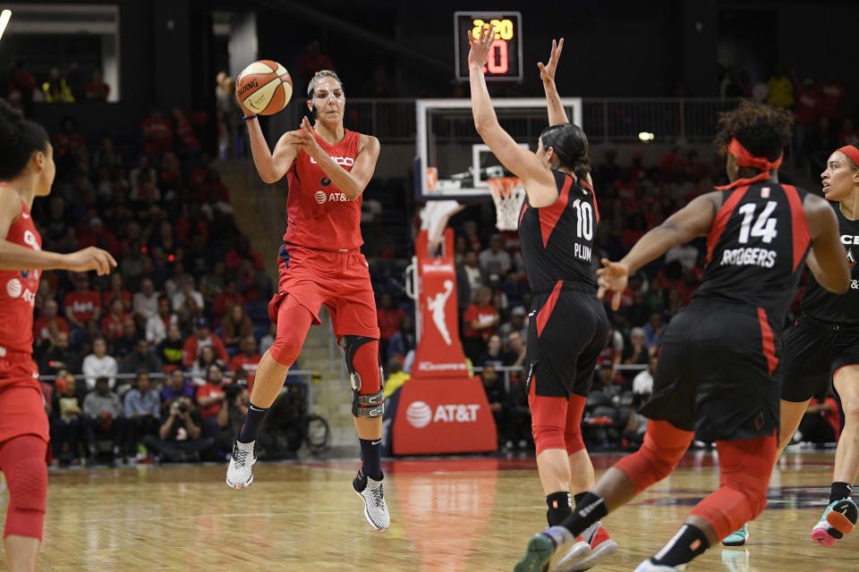 The WNBA plans to begin play in a bubble setting at the IMG Academy in Florida next month. (AP Photo/Nick Wass)